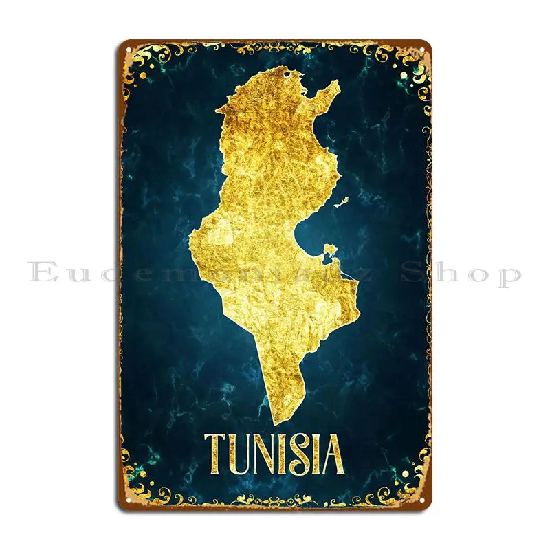 Tunisia Metal Sign Rusty Kitchen Kitchen Designer Cinema Tin Sign Poster