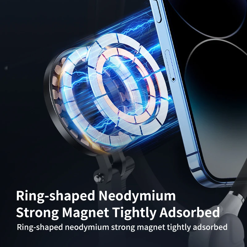 حامل مغناطيسي للرقبة للهاتف المحمول حامل هاتف للرقبة بدون استخدام اليد وكاميرا الحر وتسجيل الفيديو ودعامة بث مباشر ثابتة