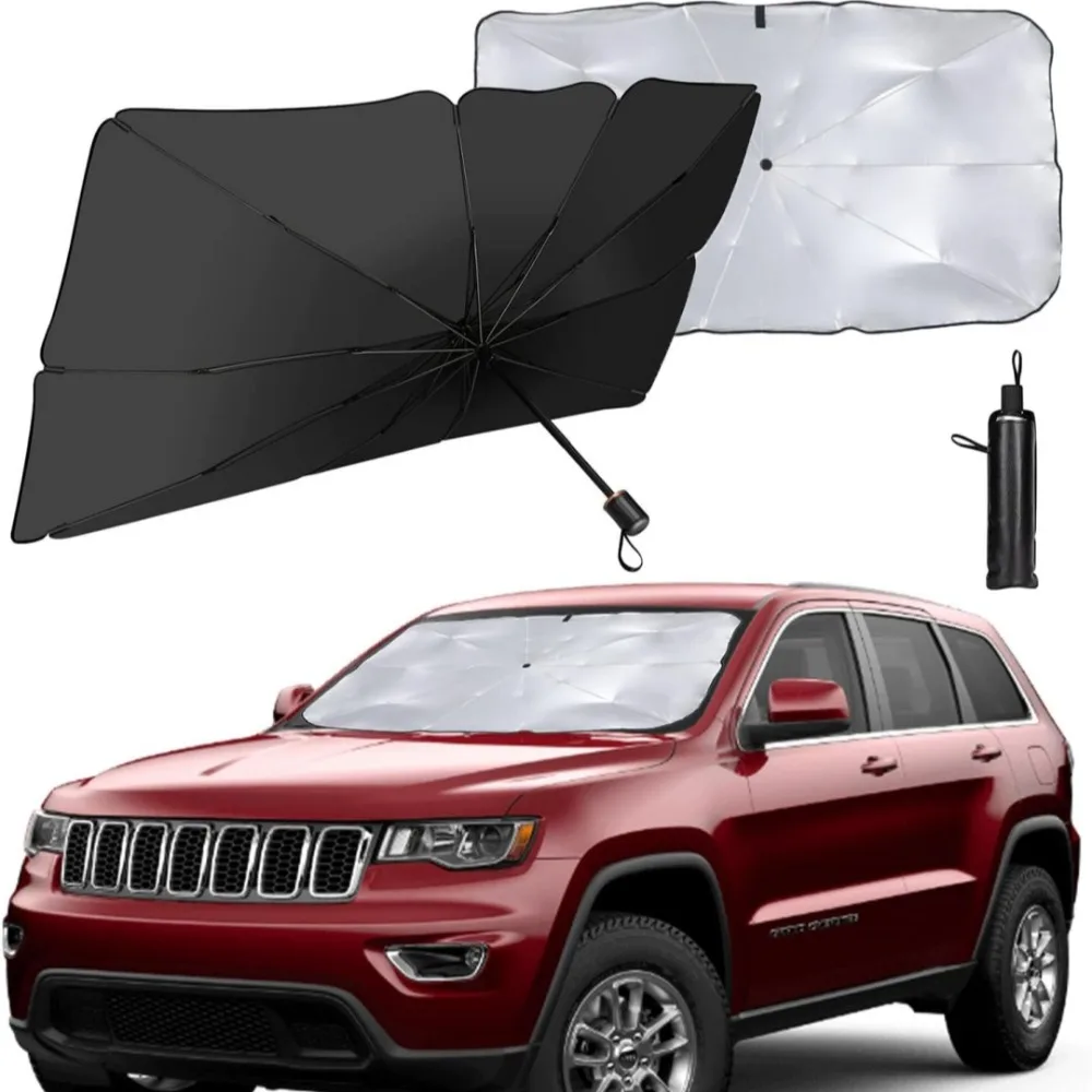 

Car Sunshade Umbrella Retractable Front Curtain Insulation Device Summer Sun Protection Parking Car Interior Fabric Glass Cover