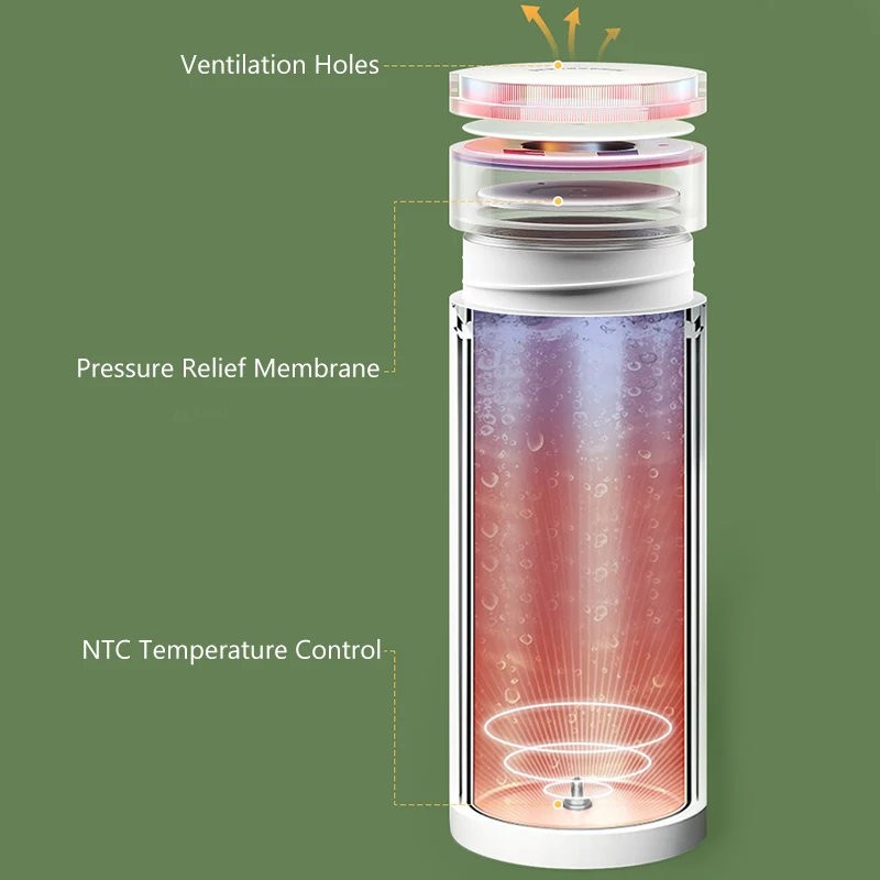 4 درجة الحرارة غلاية التدفئة الكهربائية مانعة للتسرب المحمولة سريع الماء المغلي زجاجة تُرمُس المحمولة 220 فولت 110 فولت كوب الماء الساخن #4