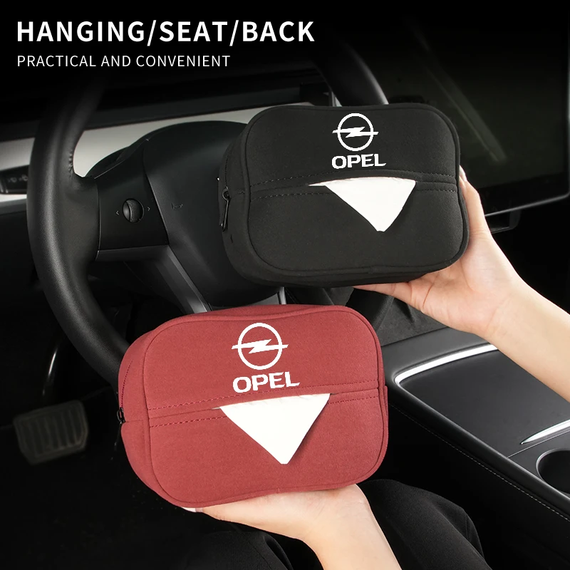 

Car Seatback Tissue Box Paper Storage Bag Napkin Holder Accessories For Opel Corsa D Astra H Astra Insignia Vectra Zafira