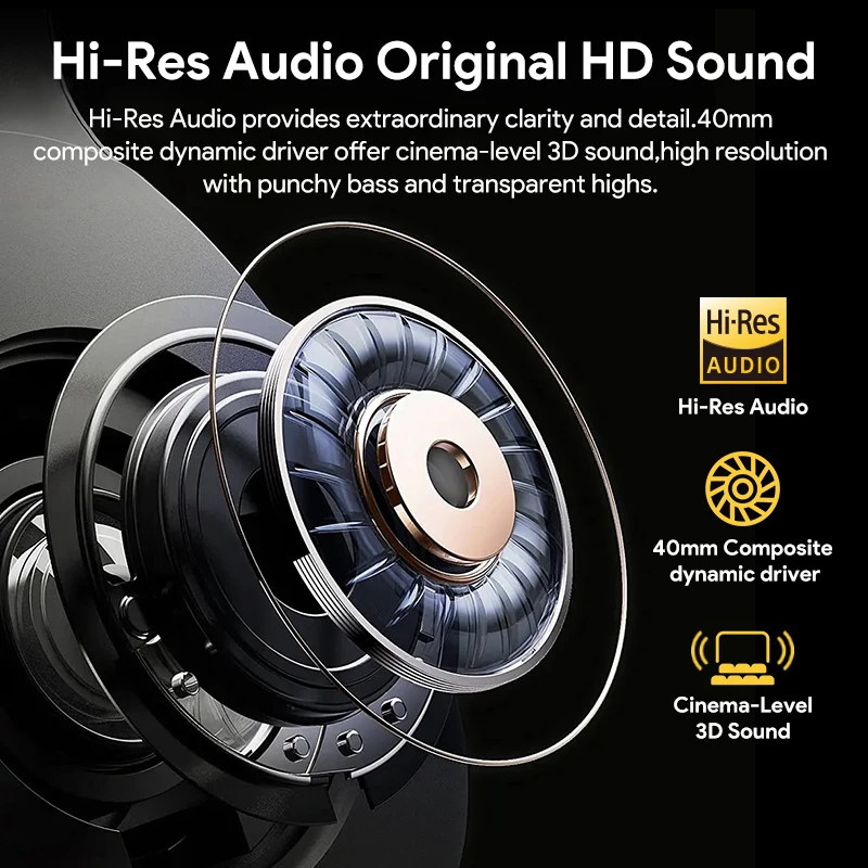 QCY-H3 Auscultador Over Ear Bluetooth 5.4 — foto 3