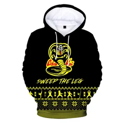 Homens e mulheres Cobra Kai série de TV camisolas, impressão 3D Hoodies extragrandes, pulôver casual, moda hip hop, Harajuku roupas infantis