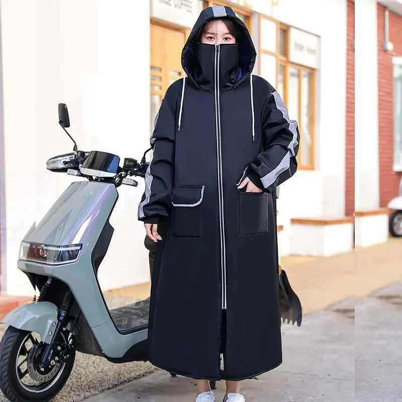 

Good Electric Vehicle Windshield Winter Fleece Thickened Whole Body Warm Waterproof and Cold-proof Clothes