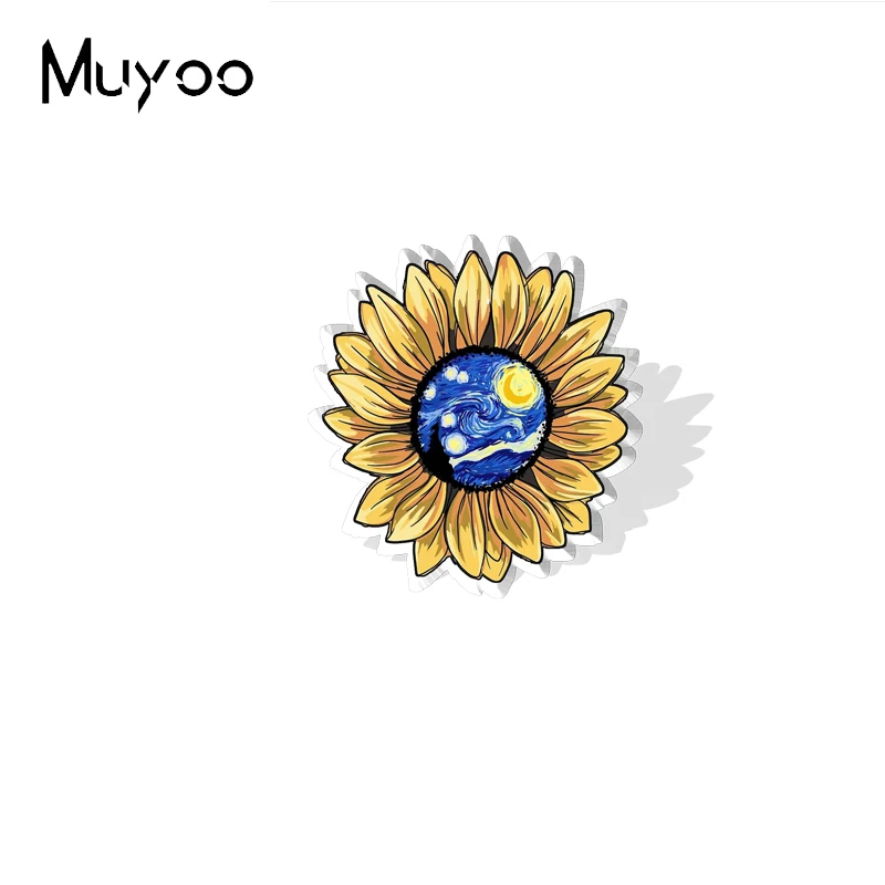 2025 وصول جديد فان جوخ اللوحة الأشياء الايبوكسي الحرفية مجوهرات الاكريليك التلبيب دبابيس #4