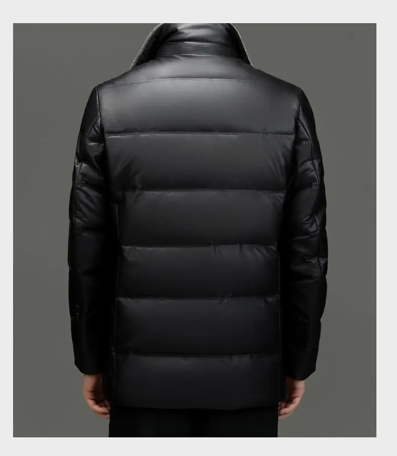 Classic 2025 Winter Men's Casual Duck Down Jackets Fur Collar Detachable Warm Puffer Coats Outwear Windproof Thick Padded Parkas