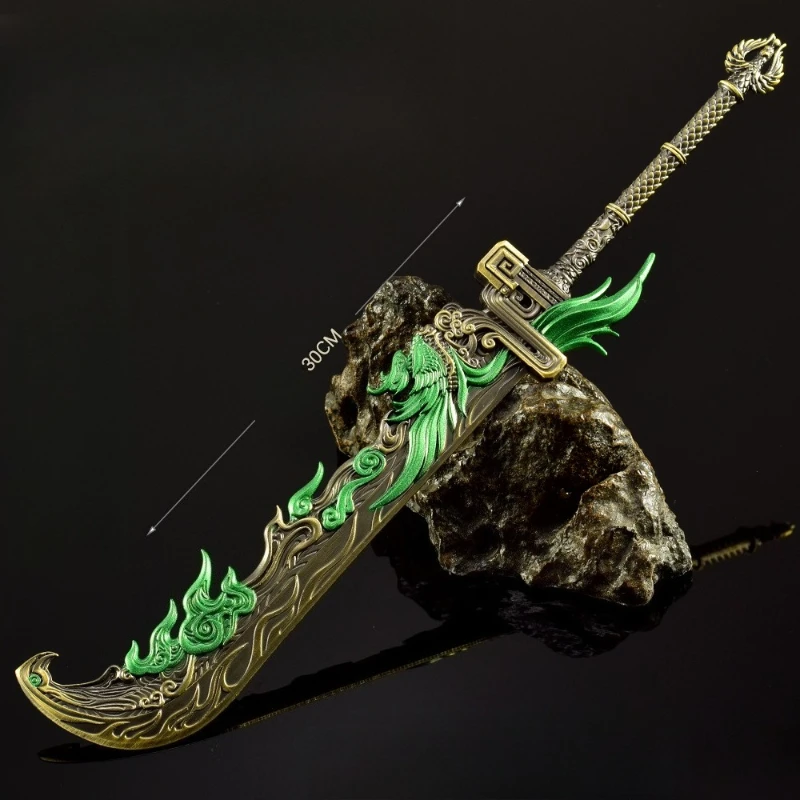 30 cm Longque Broadaxe Naraka: Giochi Bladepoint Modello periferico Figura bambola Decorazione Collezione di giocattoli Decorazioni per la stanza Giocattolo regalo