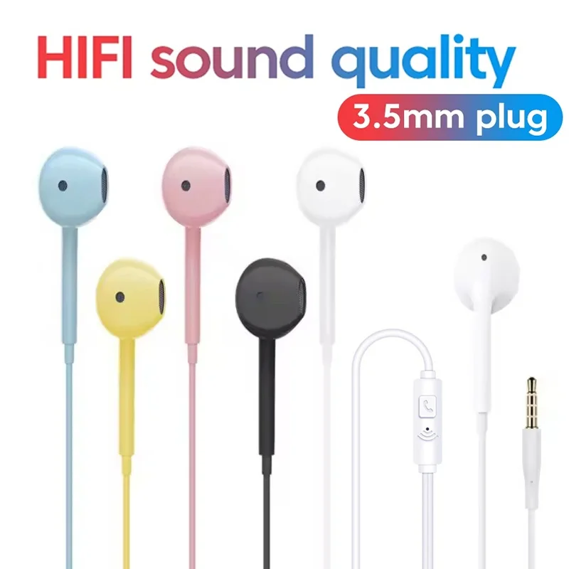 Running Fitness Music Gear Wired Headset With Mic Comfort Sport In-Ear Fit Clear Call Music Listening For Xiaomi Huawei Phone PC