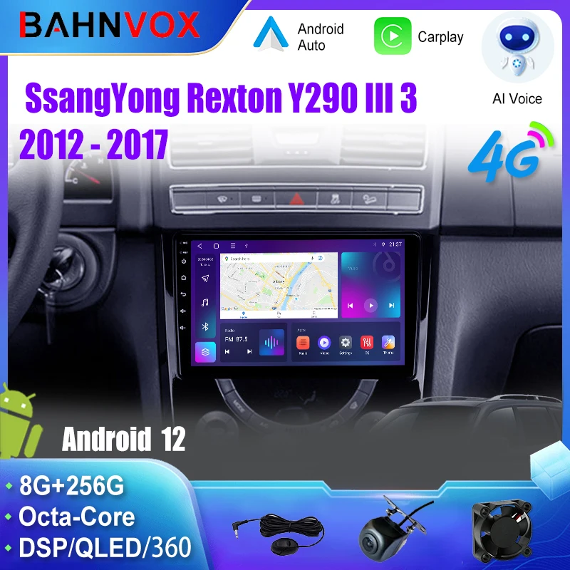 

10.1'' Android 12.0 Car Radio for SsangYong Rexton Y290 III 3 2012 2017 GPS Navigation Multimedia Player Carplay Stereo