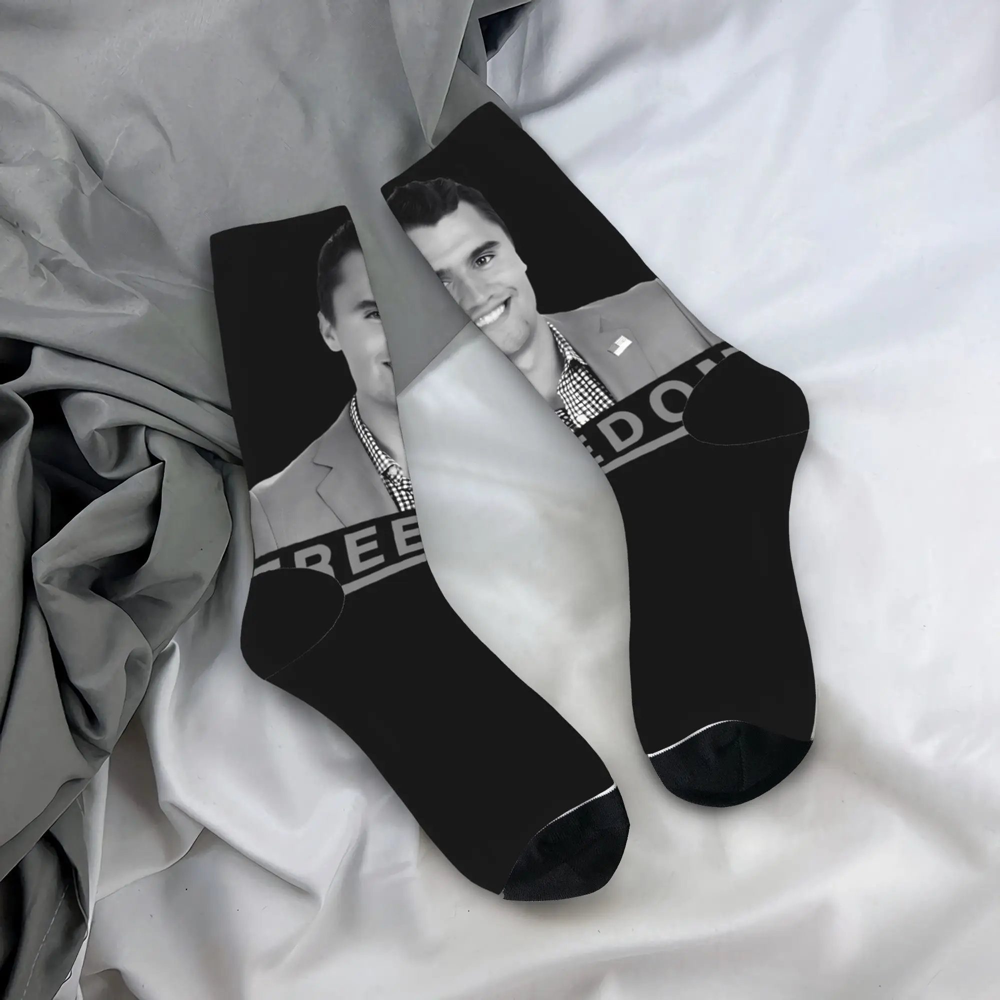 

Charlie Kirk Socks Modern Stockings Women Men High Quality Outdoor Socks Spring Graphic Anti-Slip Socks