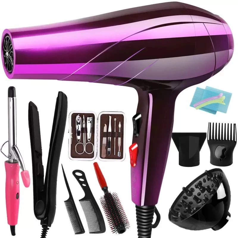 

Профессиональный мощный фен мощностью 4000 Вт, быстрая укладка, фен с регулировкой горячего и холодного воздуха, насадка для парикмахерских инструментов