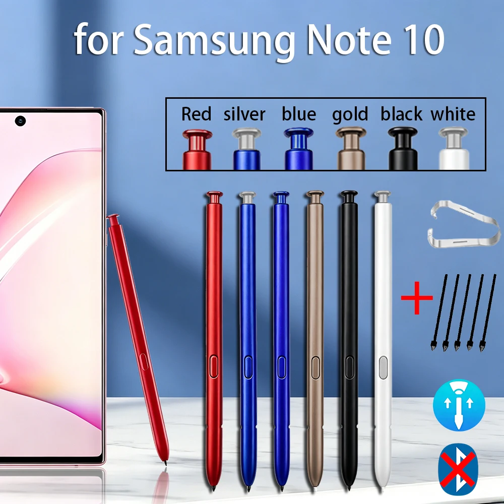 S Pen para Samsung Galaxy Note 10 SM-N970 SM-N970U EJ-PN970, lápiz óptico con 5 puntas de repuesto (sin Bluetooth)