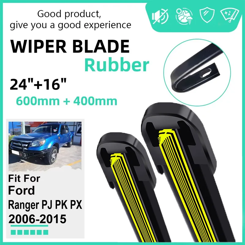 

Rubber Car Wiper Blades for Ford Ranger PJ PK PX 2006-2015 Front Windscreen Windshield Rubber Accessories 2013 2014 2015