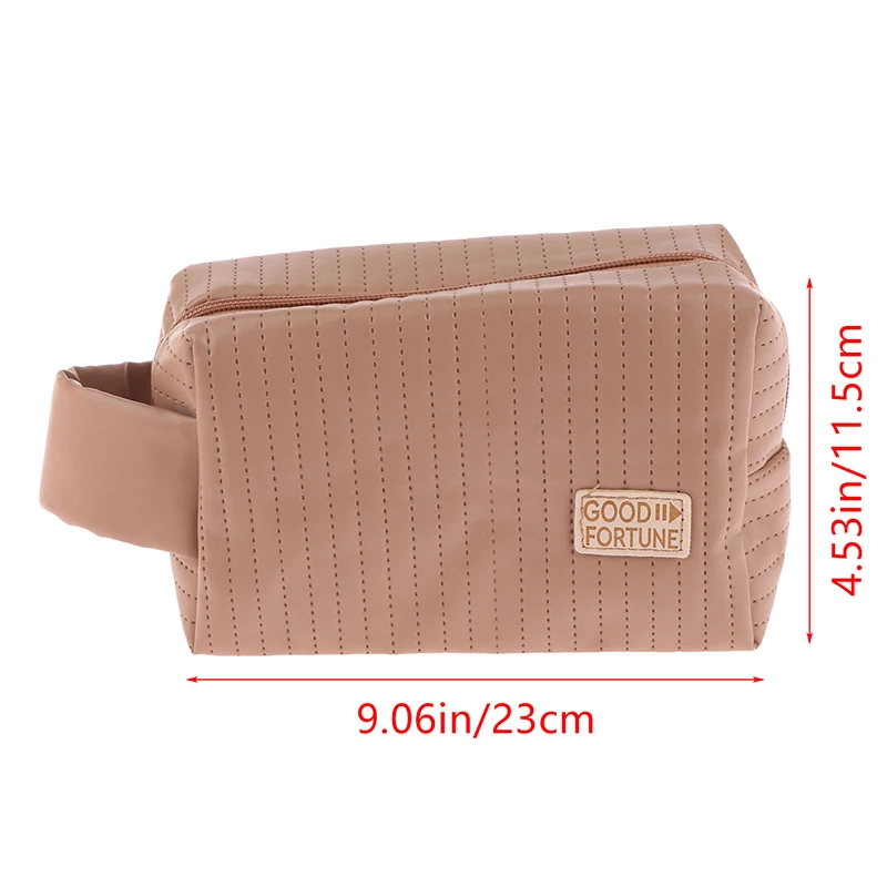 Cute PU Leather Makeup Bag Portable Women Cosmetic Bag Travel Makeup Pouch Waterproof Toiletry Organizer Storage Bags