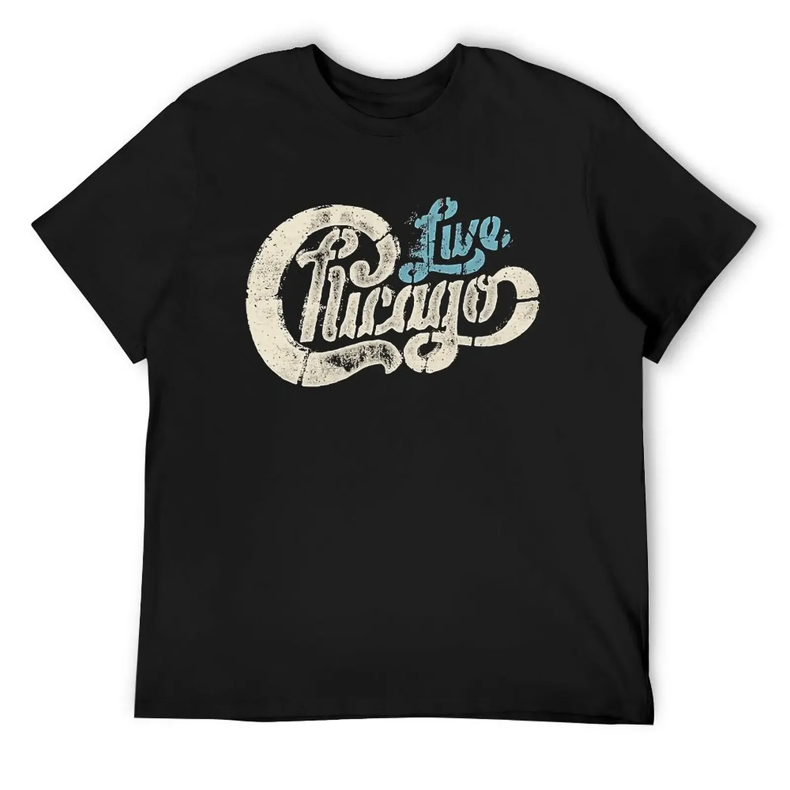 Chicago Band T-Shirt Male  Classic T Shirts Beach Hip Hop Tee Shirt Short-Sleeve Graphic Oversized Tops