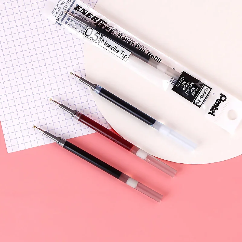 Pentel-Enamel Gel Recarga, Suprimentos de Papelaria Estudante de Secagem Rápida e Suprimentos, 0.5mm, 0.4mm, BLN75, BLN105