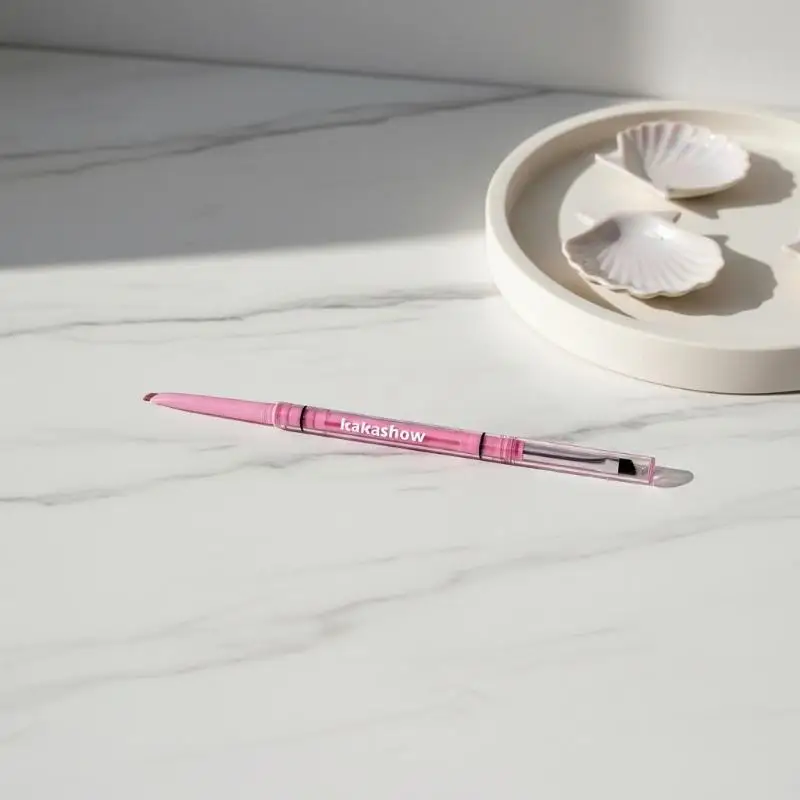 Double-headed Eyeliner Pencil Smudge-Proof Waterproof Smooth Mocha Brown Soft Tip for Daily Makeup Beginners