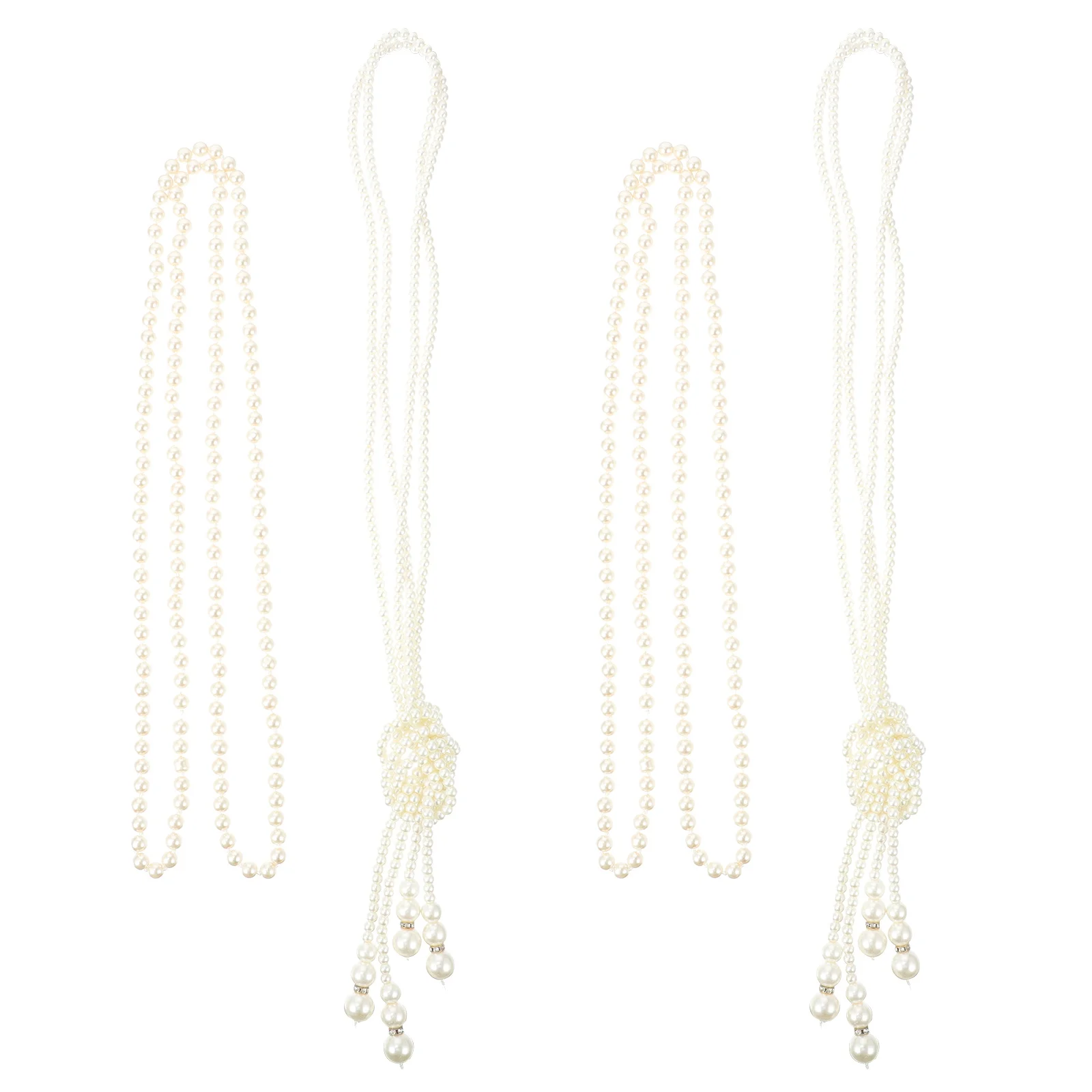 

Pearl Necklace for Women 2 Sets Long Necklaces Pearls Choker Smooth Gifts Mom Pearl Necklaces Birthday Christmas