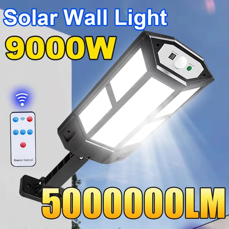 

НОВЫЙ 43SMD 60000LM Солнечный уличный светильник с датчиком движения, водонепроницаемый, для сада и улицы