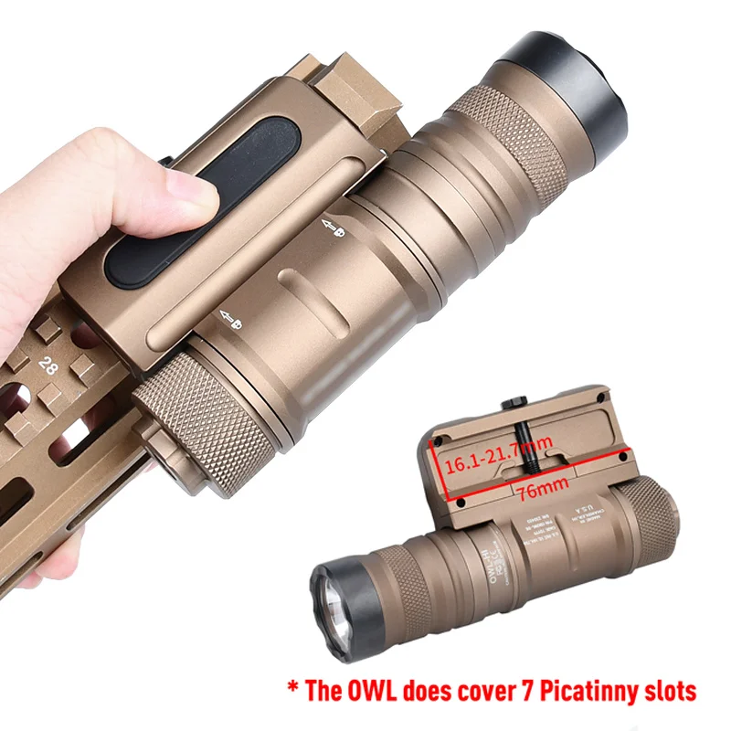 WADSN Cloud Defensive OWL Tactical Flashlight Airsoft 1500lumens Powerful Optimized Weapon Light Fit 20mm Rail Hunting Gun Rifle