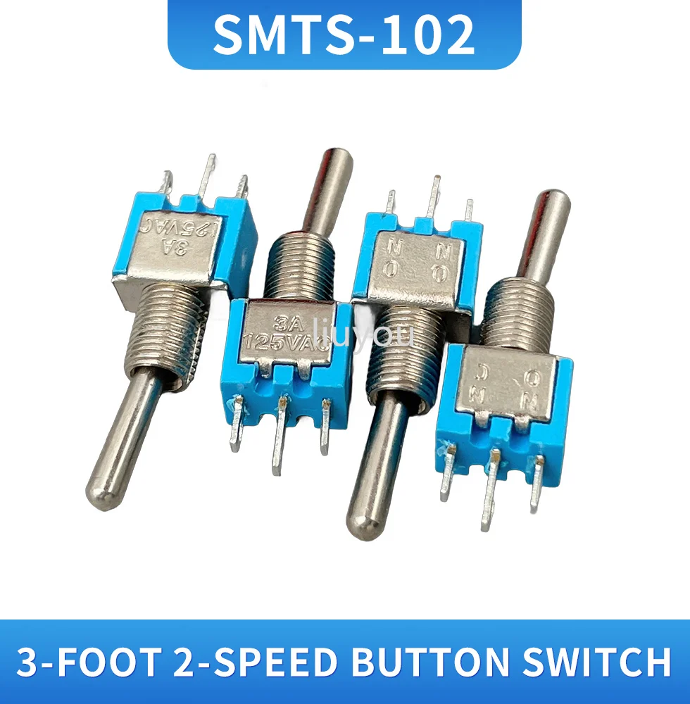 SMTS 102 Interruptor, 3 Pinos, Micro Rocker de 2 Posições, Engrenagem, 6A125V, AC, 10PCs, 5PCs
