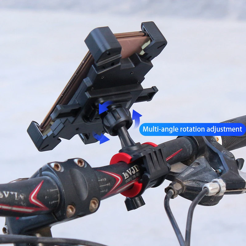 Mountain Bike Four-claw Phone Holder Anti-shake Electric Vehicle Motorcycle Navigation Automatic Lock Mobile Phone Holder