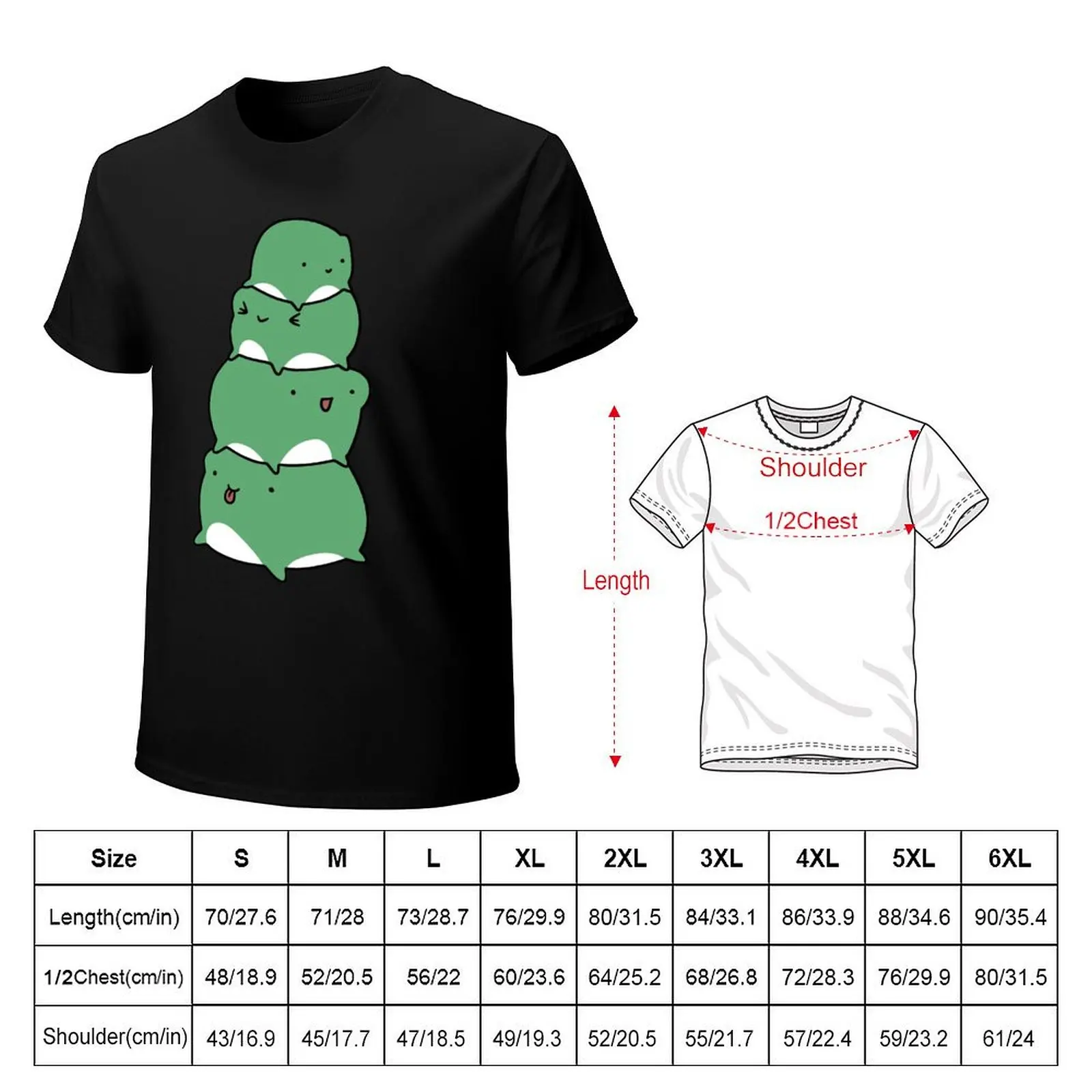 Frog Stack T-Shirt Casual Breathable Short Sleeve Top