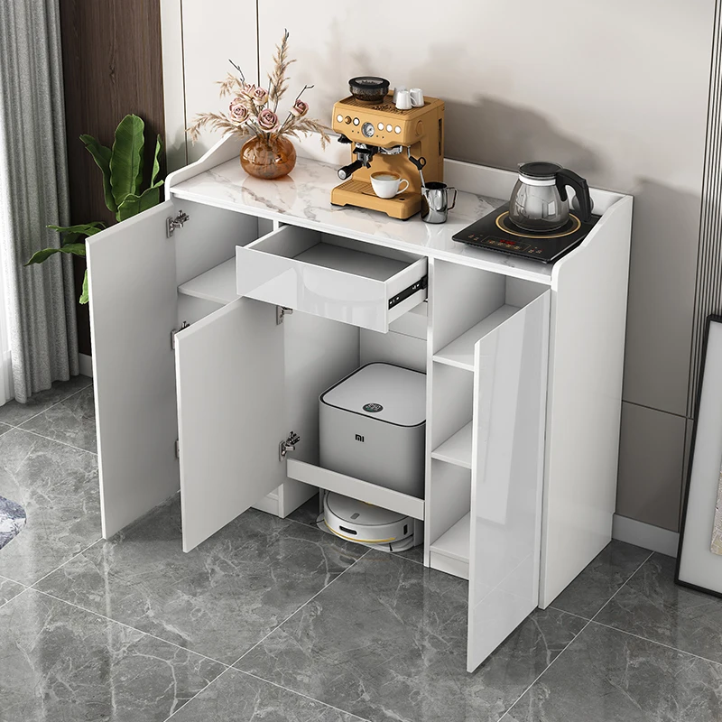 خزانة التدبير المنزلي المصنوعة من الخشب الصلب، خزانة روبوت متعددة الوظائف لغرفة المعيشة، خزانة تخزين أخرى كبيرة من Narwal #4