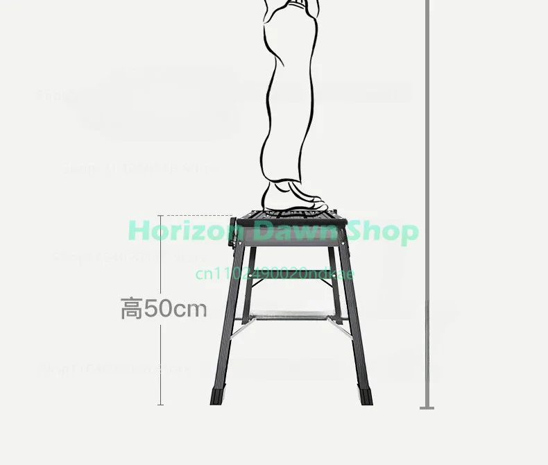 Ladder Home Folding Camping Outdoor Storage Thickened Aluminum Alloy Workbench Multifunctional Decoration Horse Stool