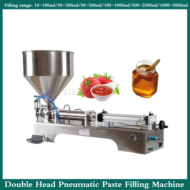 Multi Functional Commercial Automatic Paste Filling Machine With Dual Nozzle Paste Viscous Liquid Filling Machine