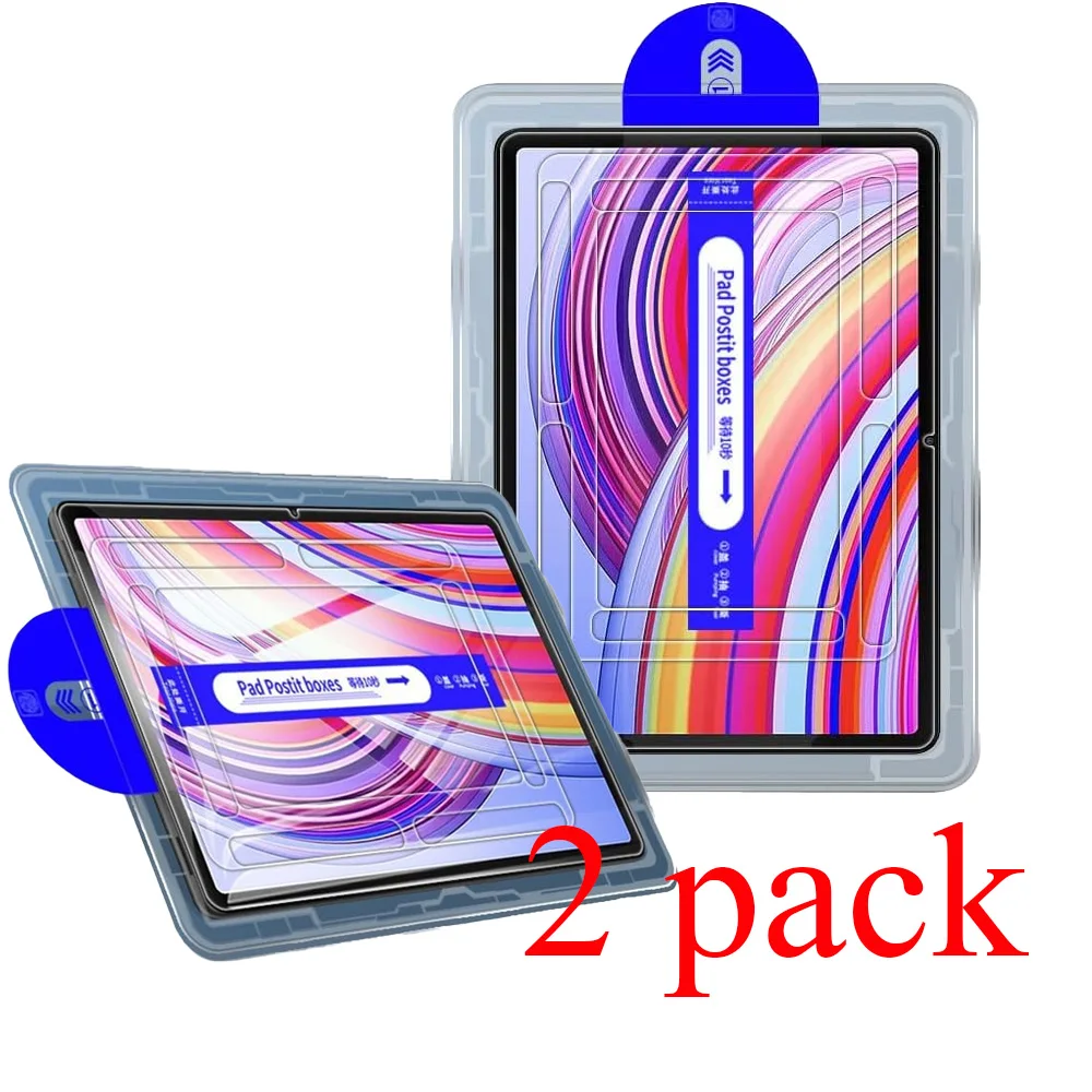 2pcs Tempered Glass Screen Protector For Samsung Galaxy Tab S10 FE Plus S6 S7 S8 S9 S6 Lite One Click Full Coverage Dust Free