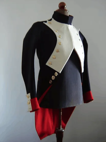 Униформа Наполеоновской эпохи 1810–1813-х годов, куртка для реконструкции императорской гвардии, костюм исторического военного офицера, пальто, костюм