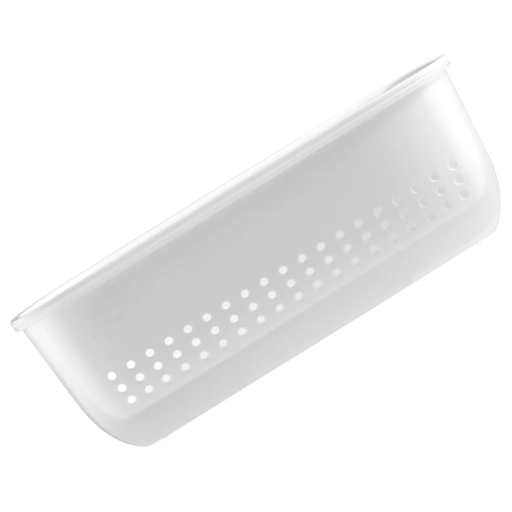 

Double Layer Colander Basket White Kitchen Strainer Fruit Vegetable Washing Container Removable Filter Wall Mount Draining