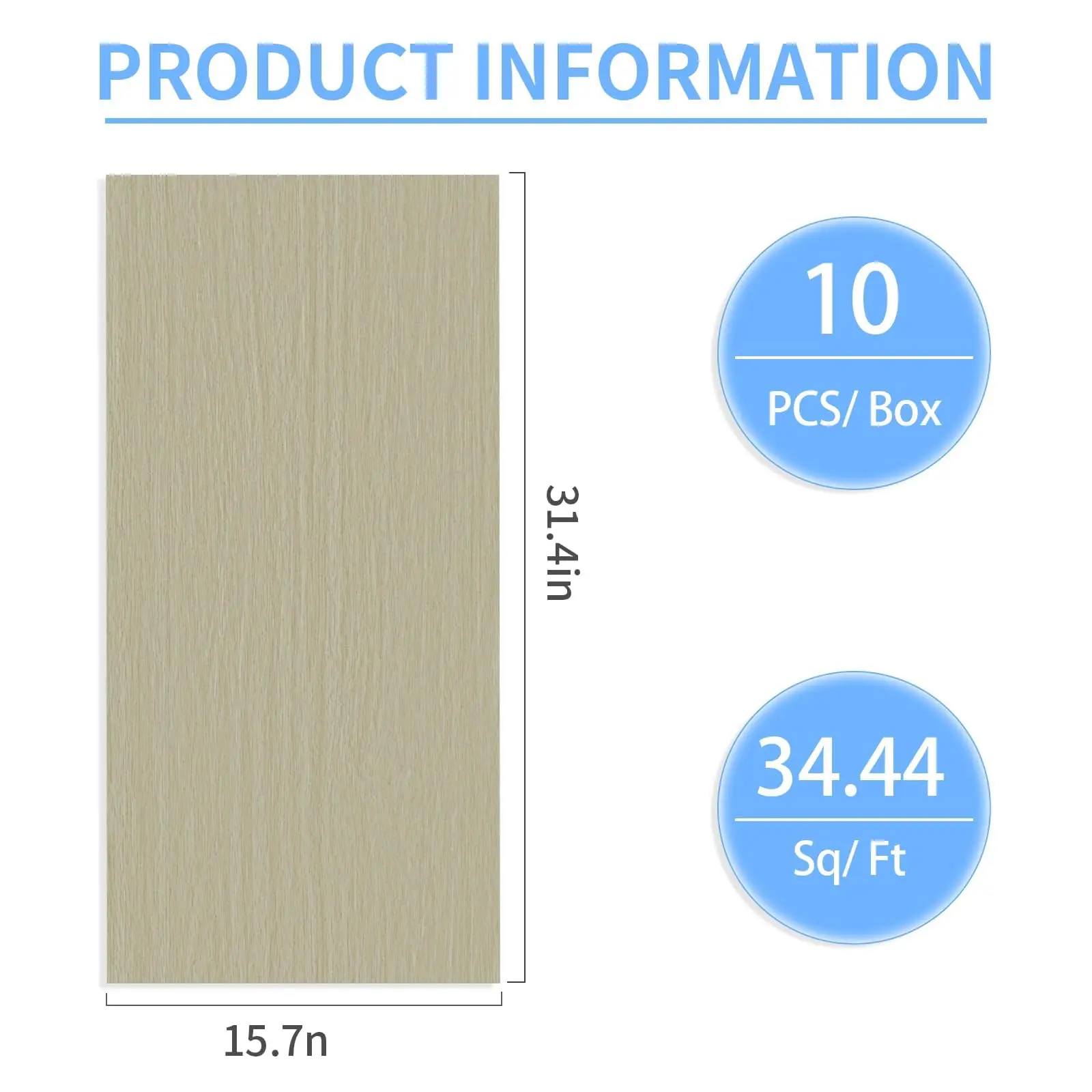 Backsplash per piastrelle da parete con venature del legno, buccia e bastone per Backsplash in PVC per cucina, bagno, 10 pezzi-31.4in x 15.7in/piastrelle