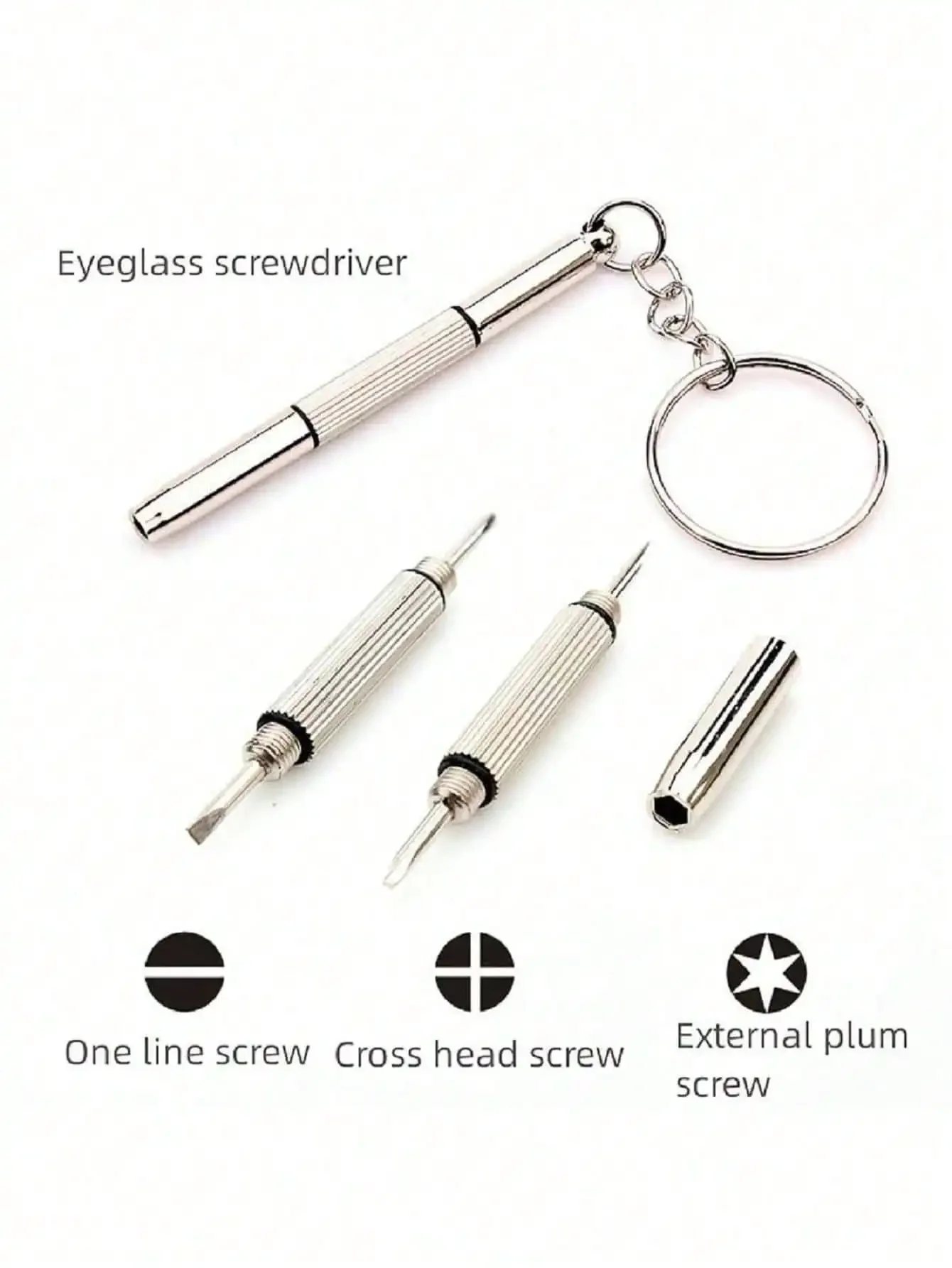 

1pc Eyeglass Screwdriver, Multifunctional 3-In-1 3-Purpose Eyeglass Accessories, Repair Tool, Portable Mini Screwdriver, Tools For Men