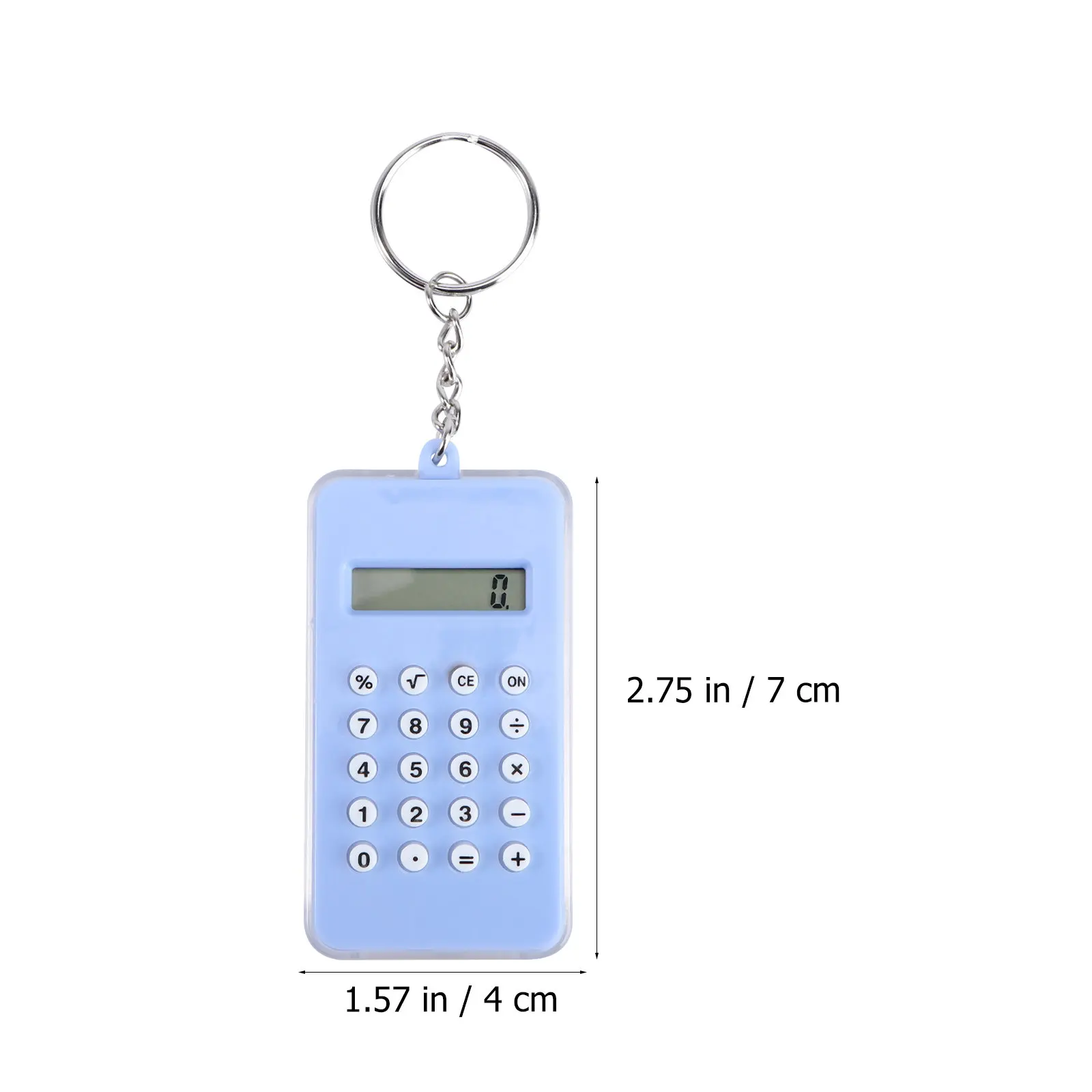 1Pcs Mini Calculator Key Chain Pendant Strong Wear Resistant Keyring for Backpacks Cute Hanging Bag Charm Key Ring
