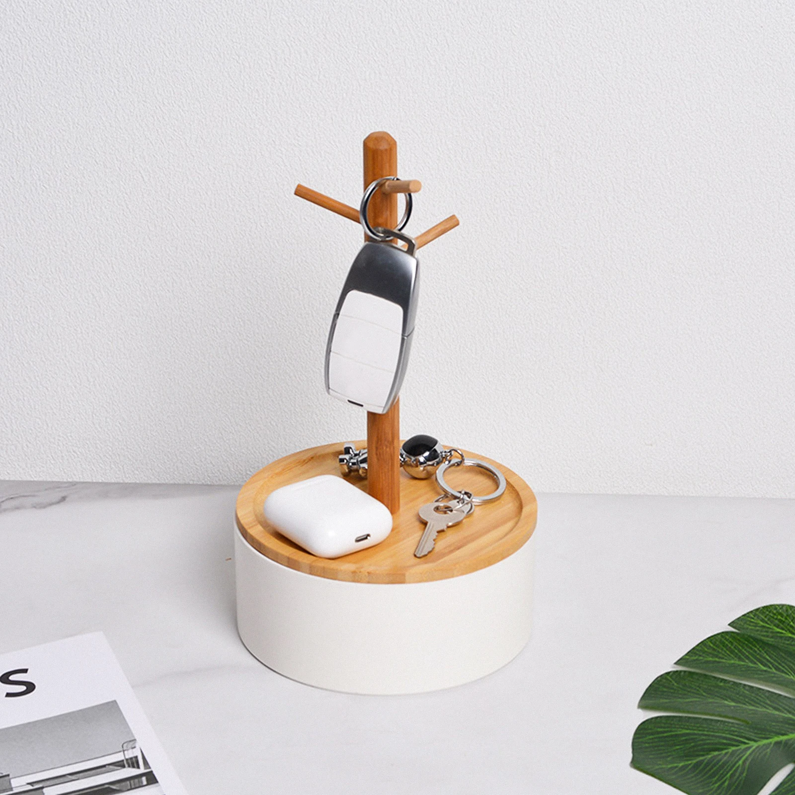 

Bamboo Storage Box Jewelry Holder Durable Necklace Tray Decorative Desktop ganizer Beautiful Design Easy Cleaning High