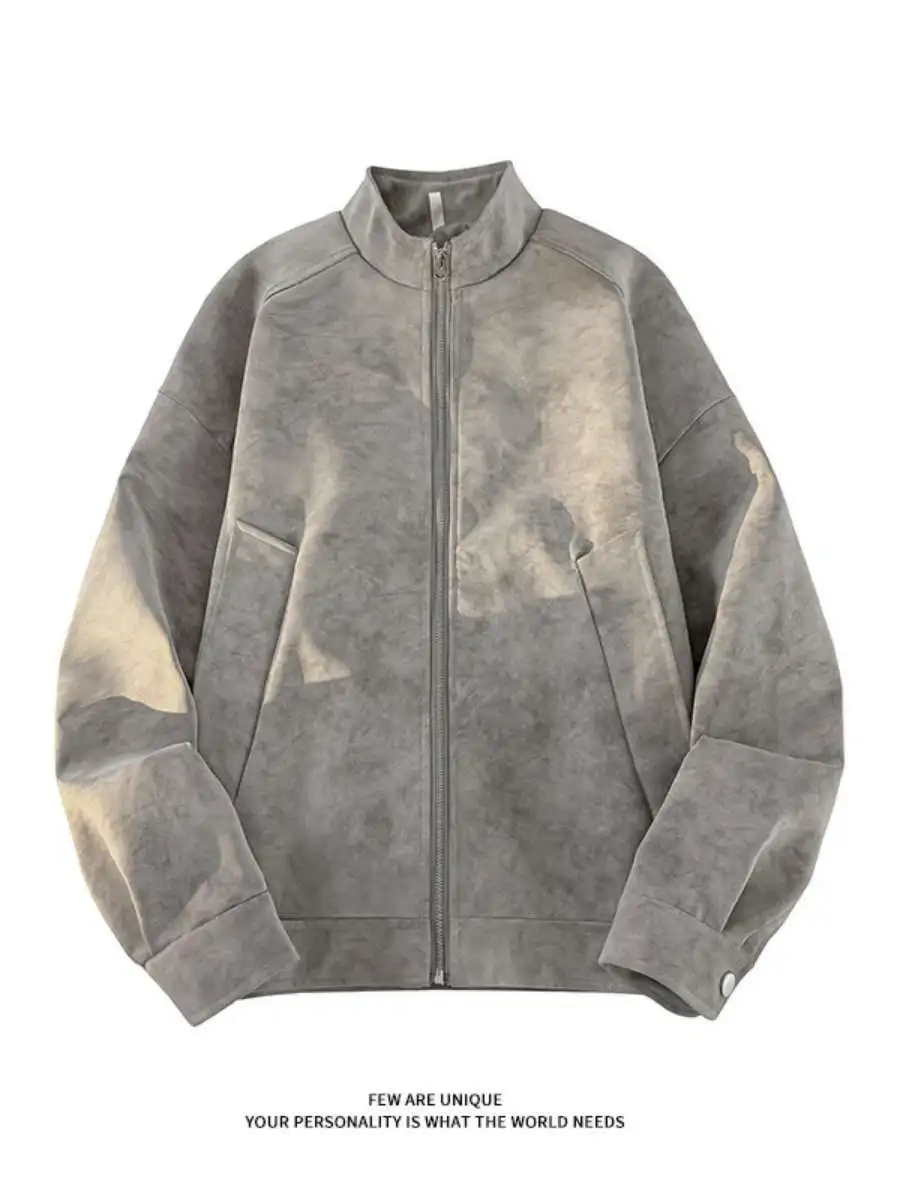 

Waed PU Leather Men's Casual Jaet American Sle Motorcycle Jaet Fall Faion New Arrival Loose Fit Regular Length