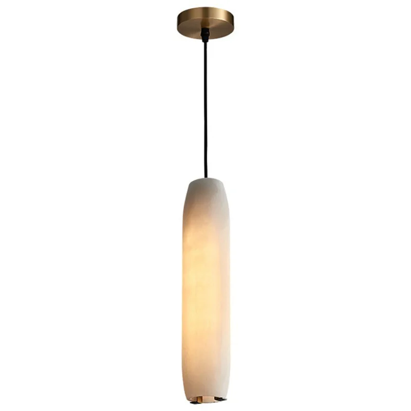 Imagem -06 - Modern Pendant Lights Mármore Natural Quarto Sala de Jantar Cozinha Pendurado Lâmpada Brass Drop Shipping E14 Pedra Fio Ajustável