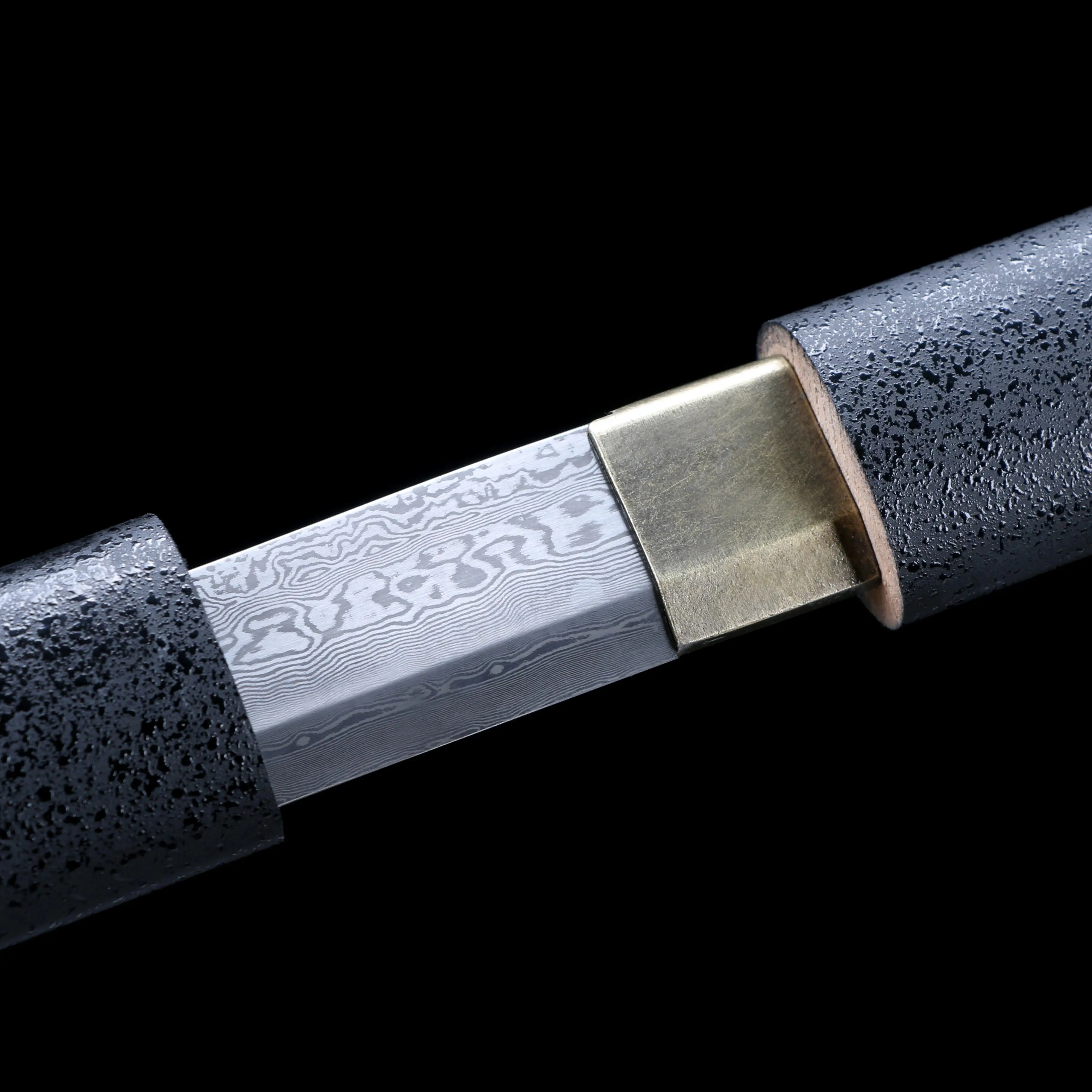 Espada Medieval de 103 cm, dragón, ciervo divino, katana, tang completo, templo de acero con estampado refinado, mito, espada samurái Ninja, lista para batalla