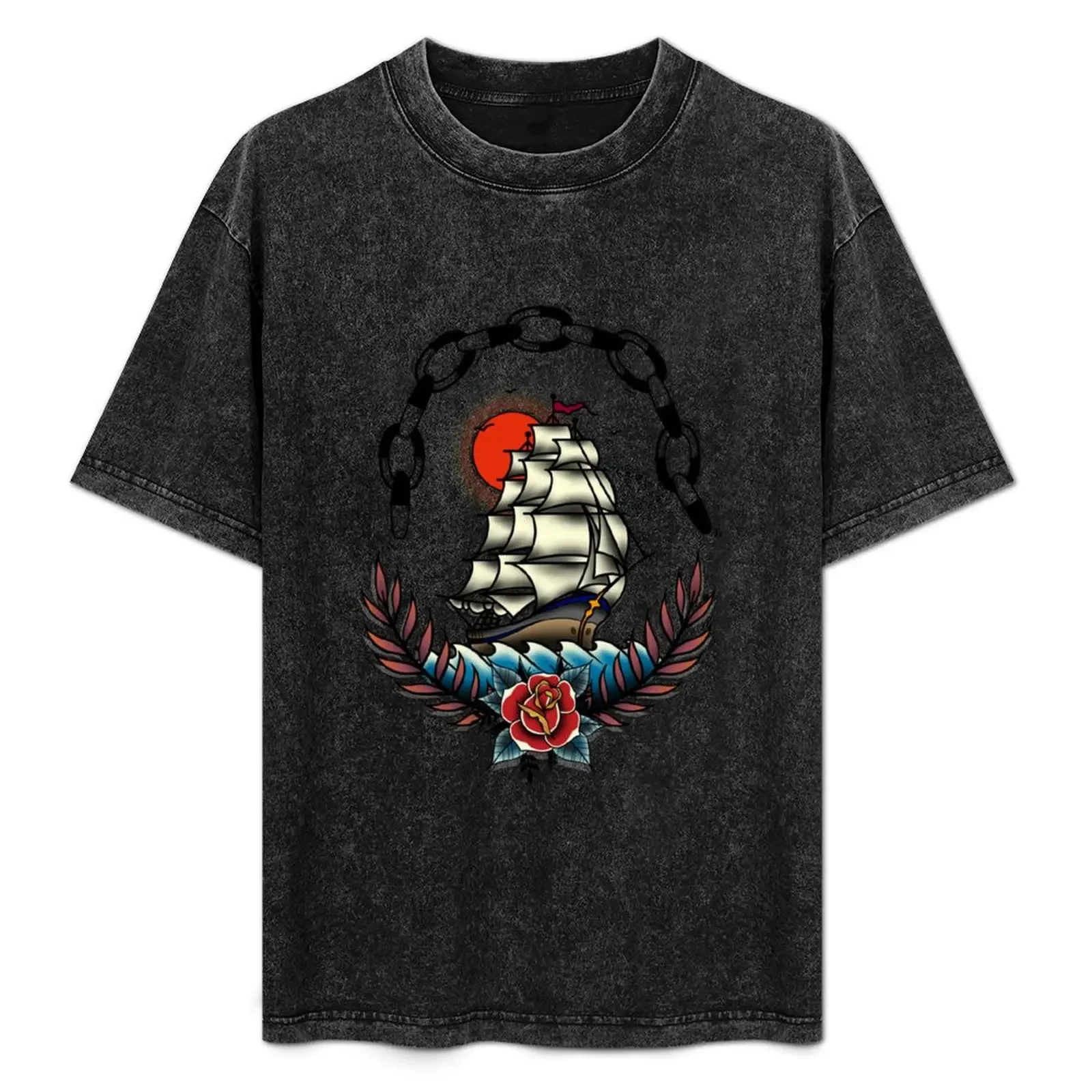 

Old school ship T-Shirt Plus Size Lightweight Tee Shirt