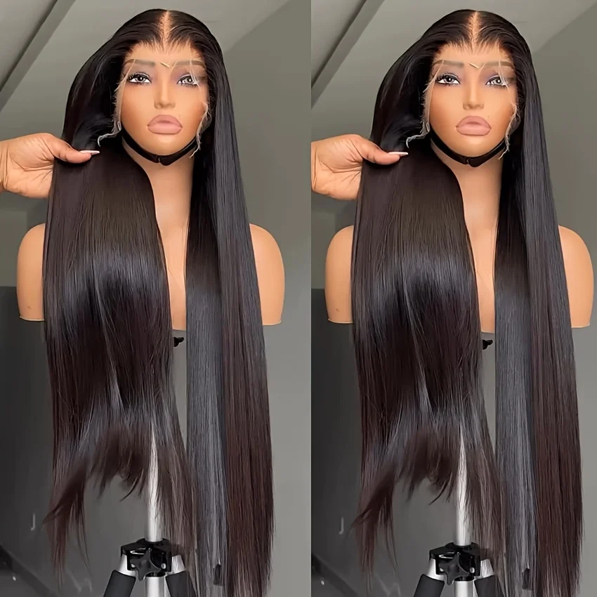 

180 Density Bone Straight Human Hair Wigs 13x6 HD Lace Front Wigs 30 Inch Straight Glueless HD 13x4 closure Wigs For Women