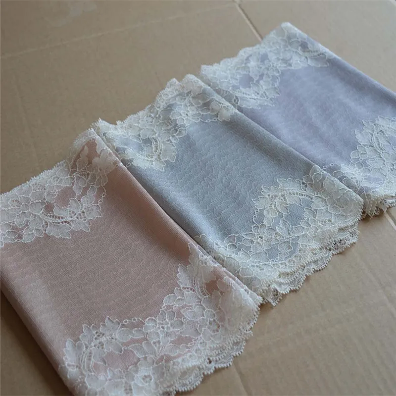 5Yards/Lot 22Cm Wide Light Pink Purple Grey Elastic Lace Fabric,Sewing Trim Wedding,DIY Garment Accessories Underwear Bra Trim