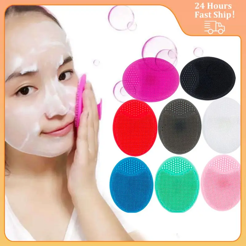 1PC Silicone Cleaning Brush Gel Washing Pad Exfoliating Blackhead Remover Facial Deep Cleansing Face Brushes Baby Bath Massager