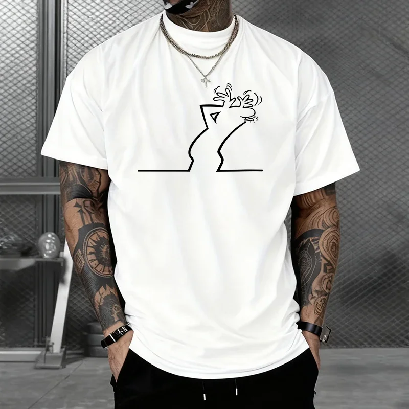 Men's Top High Quality 100% Cotton T-shirts Summer Spring Male Daily Casual Fashion Round Neck Short Sleeve Tees