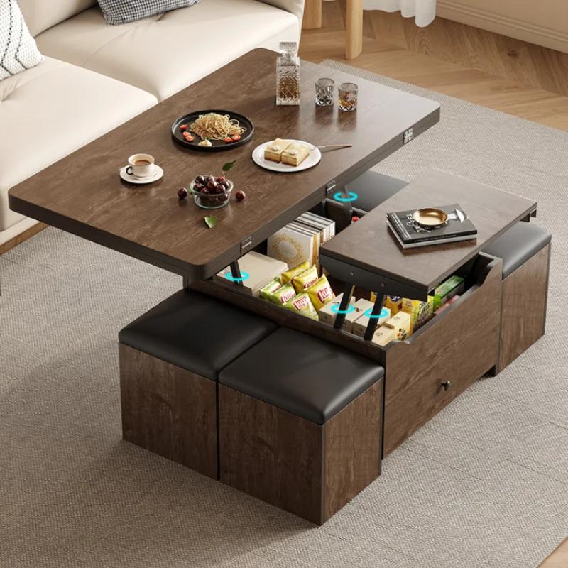 Hardcover Storage Coffee Tables Modern Design Luxury Italian Coffee Table Folding Floor Mesa De Centro Elevable Home Furniture