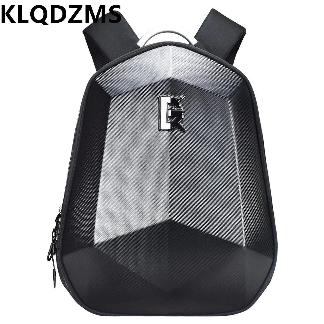 KLQDZMS High Quality Oxford Cloth Motorcycle Lightweight Backpack Matte Motorcycle Riding Bag Unisex Hard Shell Backpack