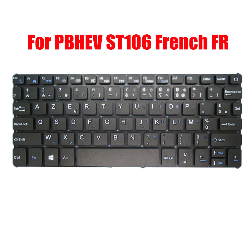 

Laptop Replacement Keyboard For PBHEV ST106 French FR Black Without Frame New