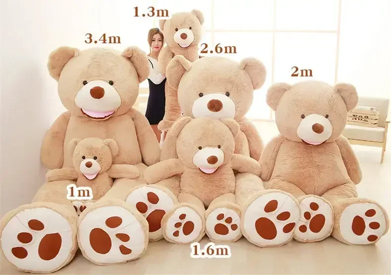 [Funny] Full filled Large size 200cm Giant America bear doll toy animal teddy bear stuffed plush toys soft doll child adult gift