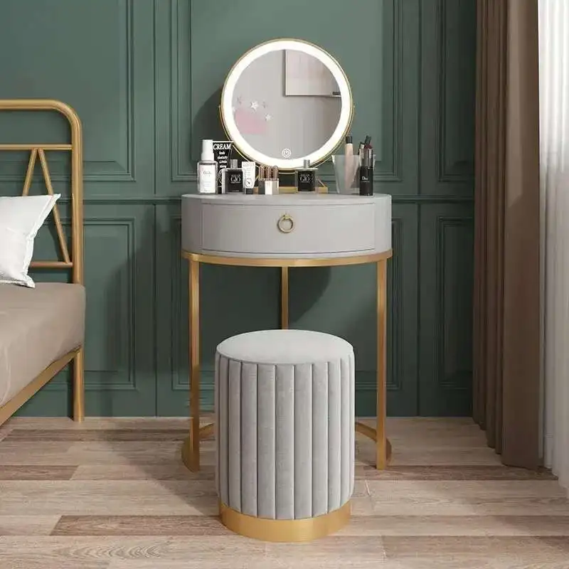 

Dressing Table for Bedroom Furniture Modern Minimalist small apartment Dresser Nordic Luxury Bay Window Makeup Table with Mirror